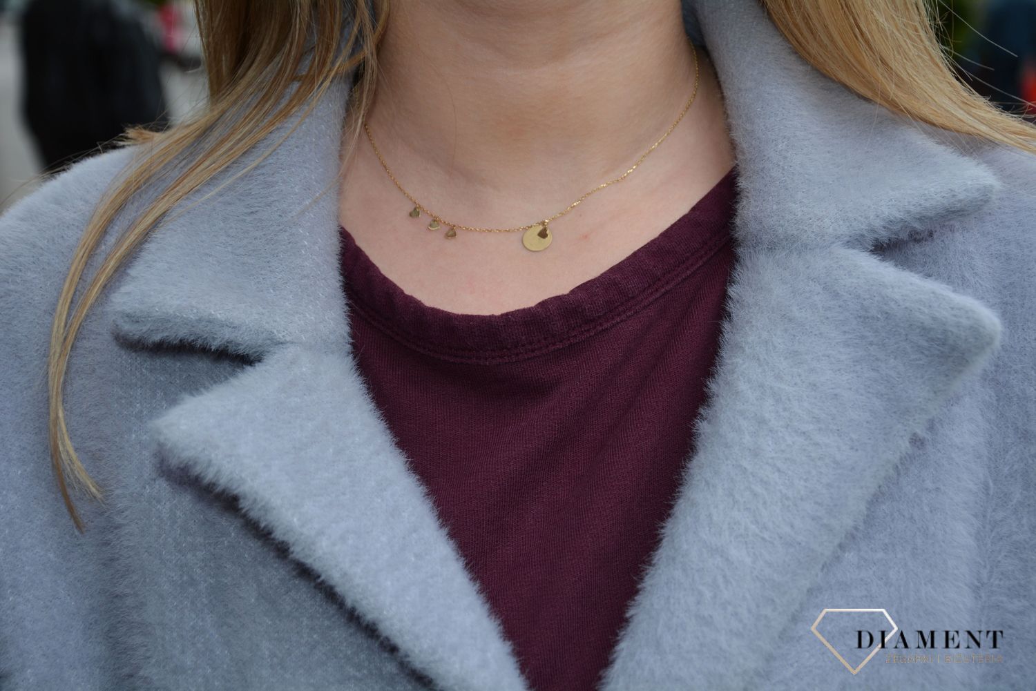 Naszyjnik celebrytka 585 serca ZW-Z-Z12-N45-CA16252.jpg