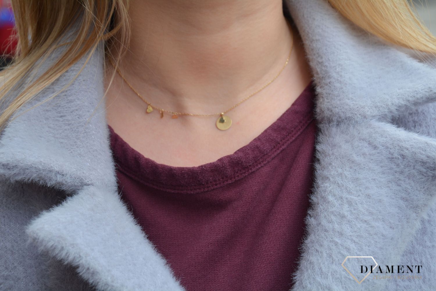 Naszyjnik celebrytka 585 serca ZW-Z-Z12-N45-CA16252.jpg