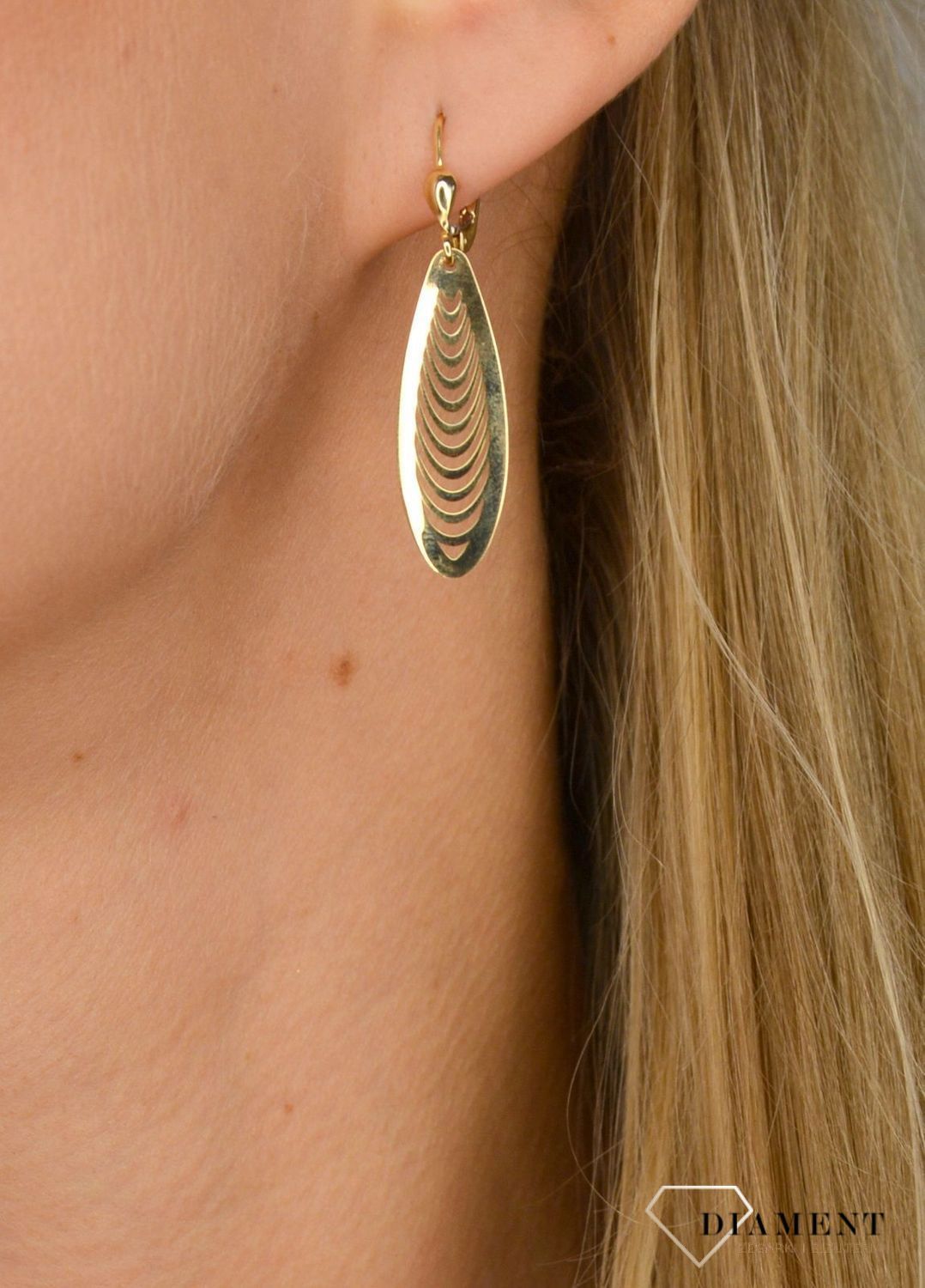 Złote kolczyki 585 owal wiszący ZW-Z-Z16-N00-GA16011.jpg