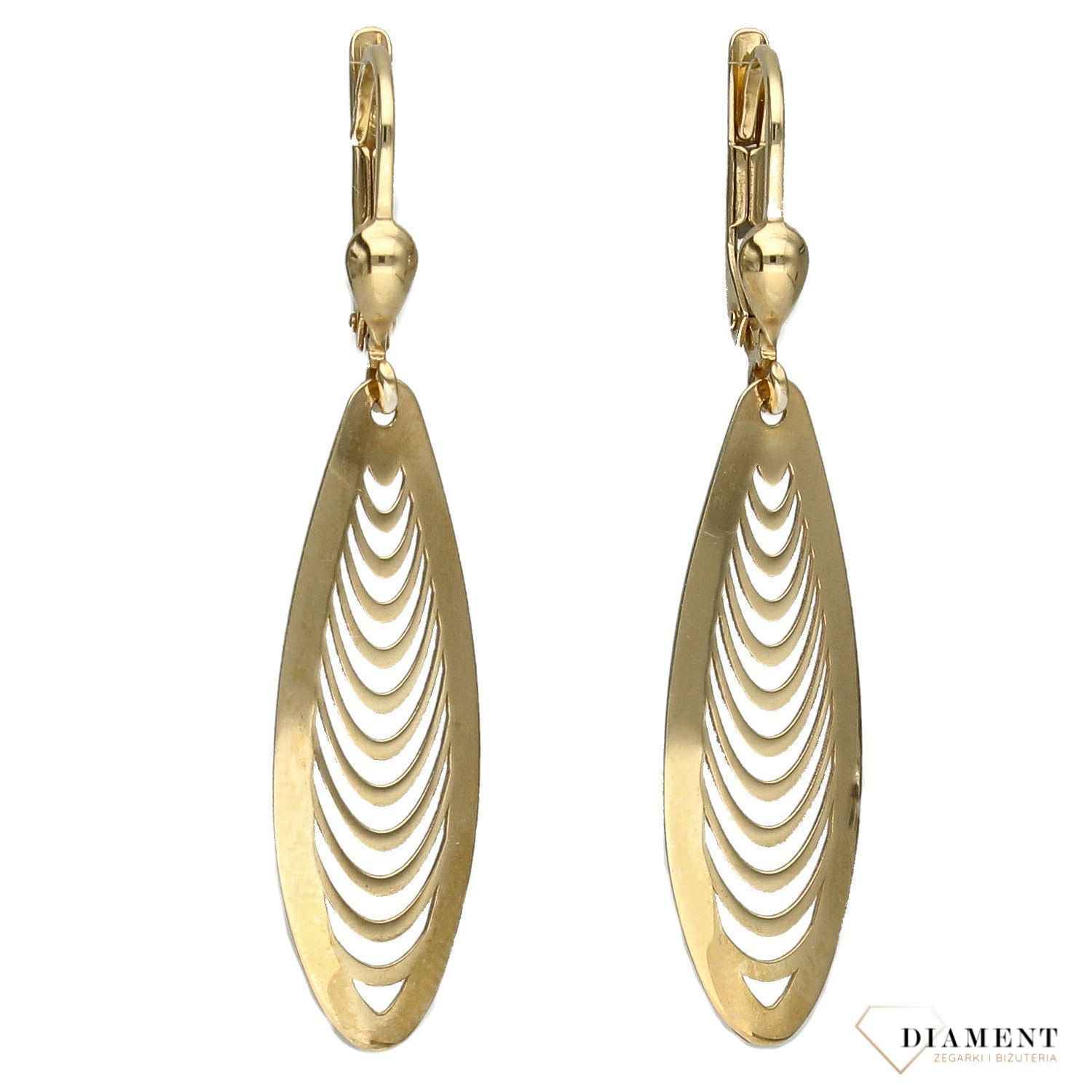 Złote kolczyki 585 owal wiszący ZW-Z-Z16-N00-GA16011.jpg