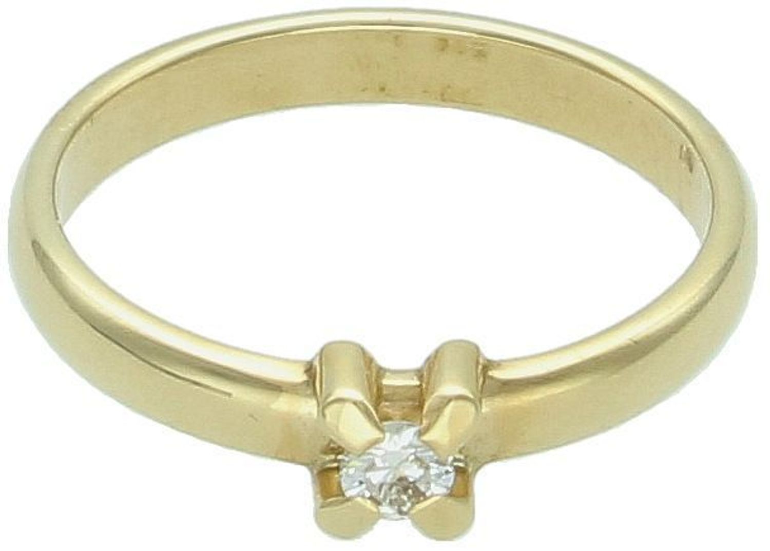 Złoty pierścionek z brylantem – Rozmiar 13  CERT.12717.jpg