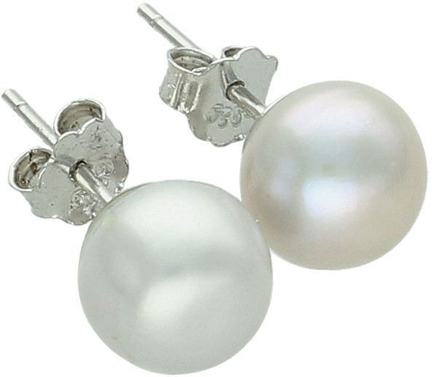 Srebrne kolczyki z perłą hodowlaną 8 mm – szary kolor, zapięcie sztyft, srebro 925.jpg