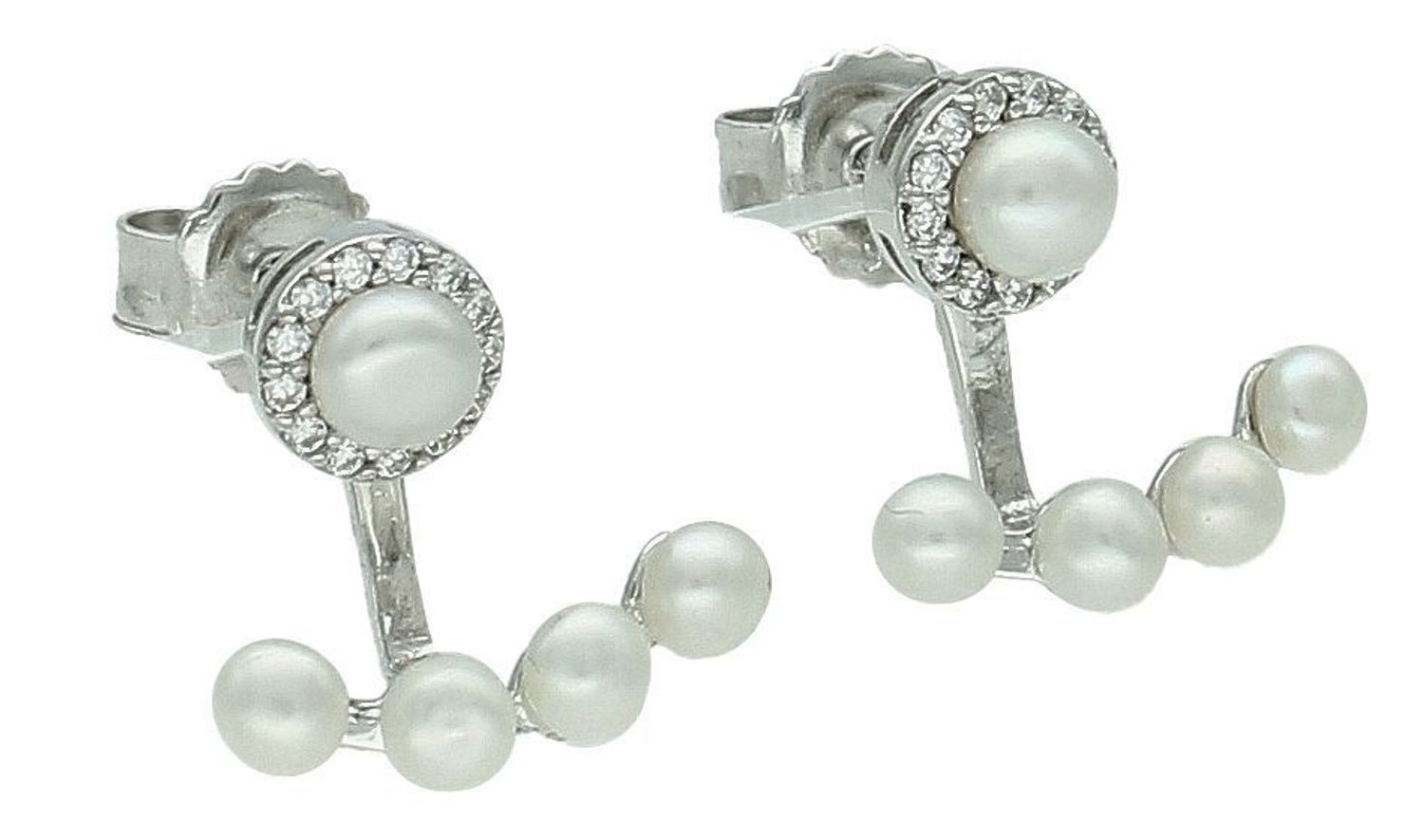 Srebrne kolczyki wkrętki zausznice perełki. Kolczyki zapinane na sztyft. Kolczyki z białymi perełkami. Kolczyki damskie na prezent. Kolczyki zausznice. Nasze kolczyki są wykonane z 1szczegół i detal.jpg